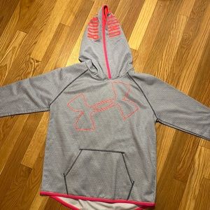 Girls under armor pink trim sweatshirt